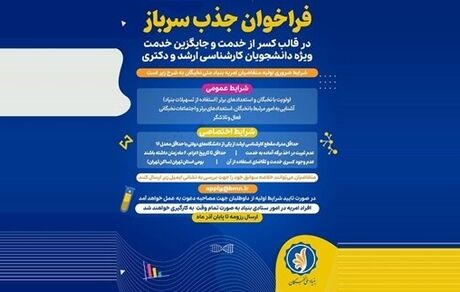 آذرماه، آخرین فرصت جذب امریه در بنیاد ملی نخبگان