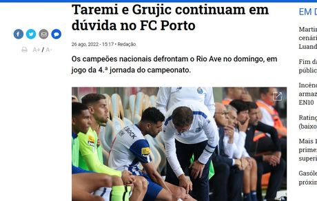 ادامه مصدومیت طارمی / لژیونر ایرانی بازی فردای پورتو را از دست خواهدداد؟