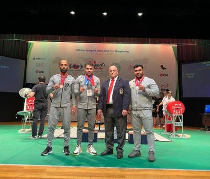 نایب قهرمانی تیم ملی پرس سینه در قهرمانی آسیا