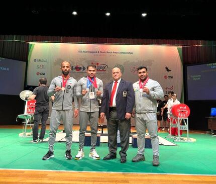 نایب قهرمانی تیم ملی پرس سینه در قهرمانی آسیا