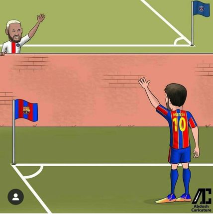 کارتون| تعارف مسی و نیمار به هم