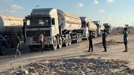 ورود کامیون‌های حامل گاز و سوخت به غزه بعد از ۱۰ ماه