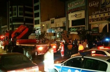 ورود کامیون به مغازه در تهران
