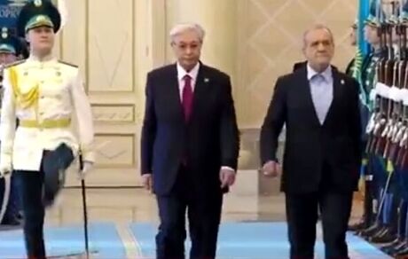 استقبال رسمی رئیس جمهور قزاقستان از رئیس جمهور کشورمان