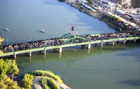 بازدید هوایی فرمانده عملیات بغداد از روند طرح امنیتی مراسم اربعین