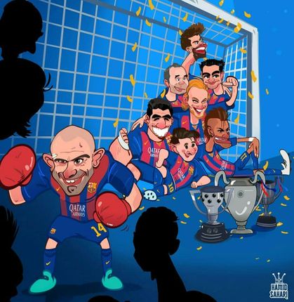 کارتون| خداحافظی با جنگجوی بارسلونا