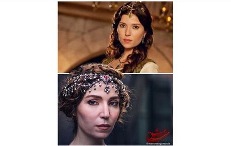 سلما ارگچ در نقش همسر مولانا کنار شهاب حسینی و پارسا پیروزفر